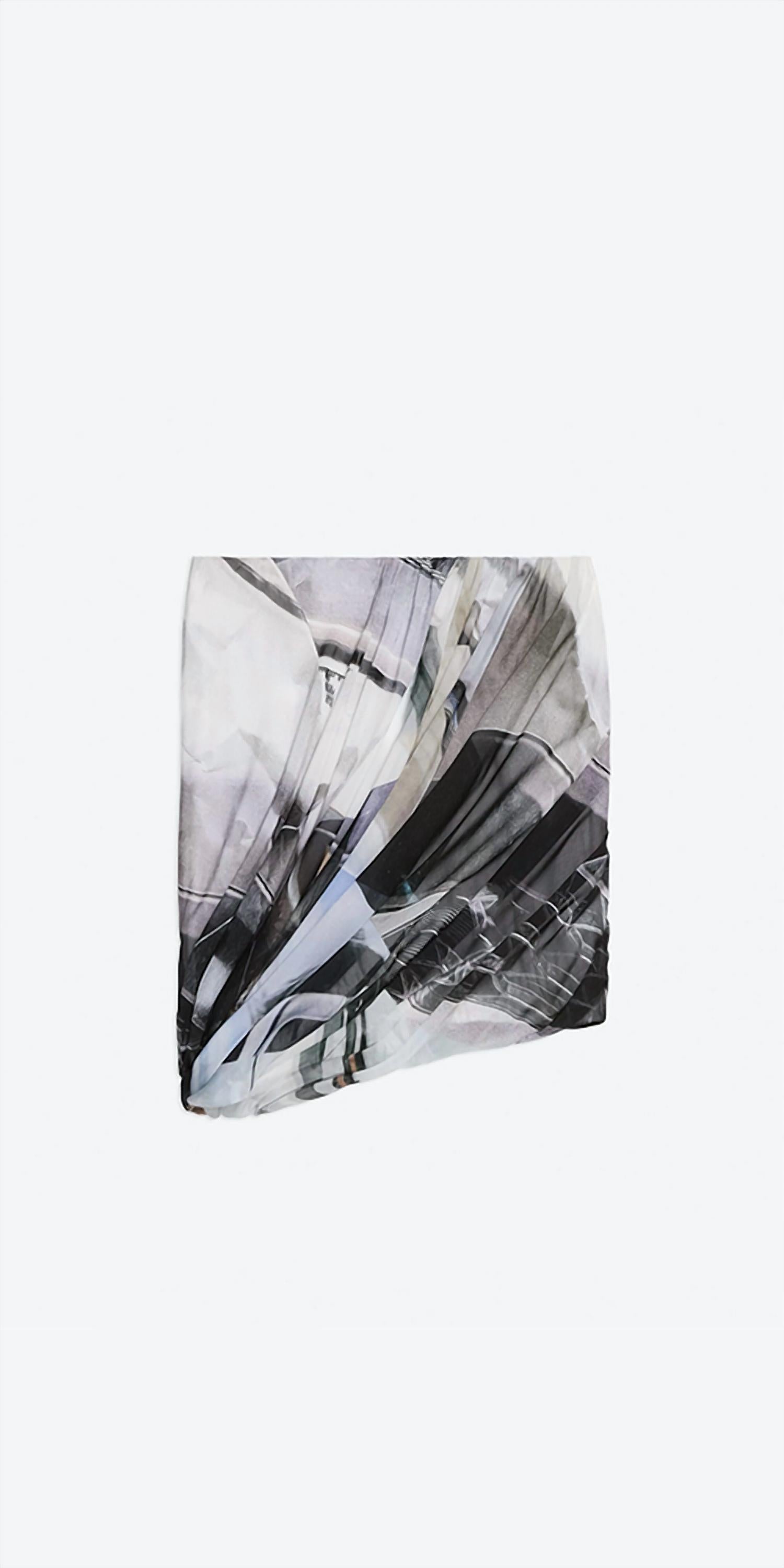 Helmut Lang - Printed Silk Bubble Skirt