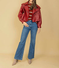 Jessie Liu - Lambskin Moto Jacket