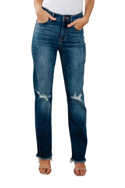 Judy Blue - High Rise Distressed Straight Jeans