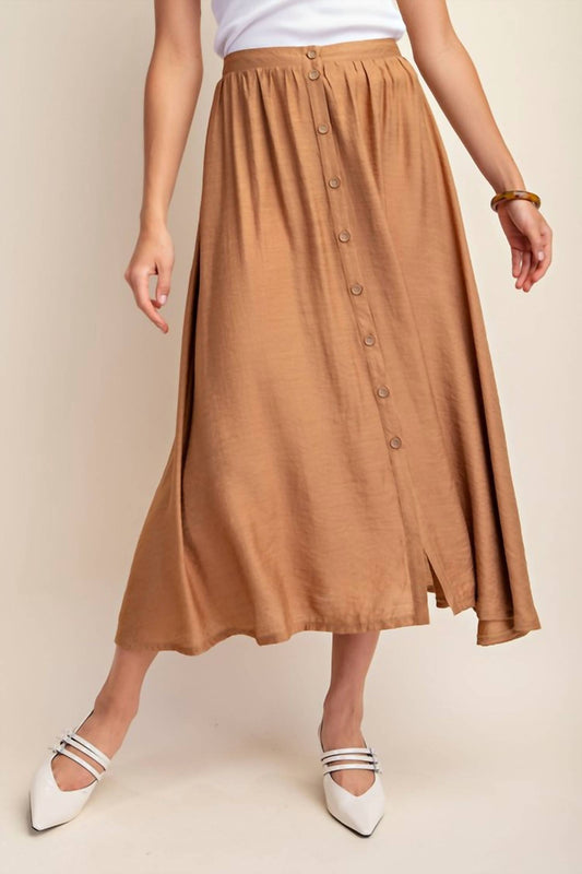 Gigio - Button Down Midi Skirt