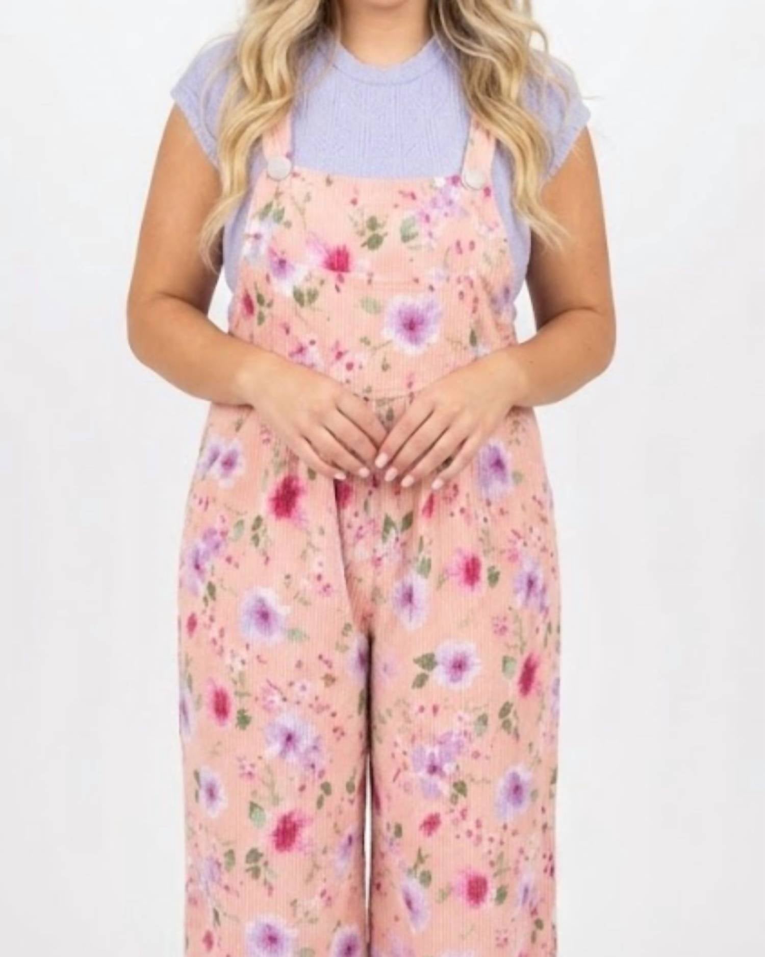 Blakeley - Karli Ribbed Spring Floral Jumpsuit