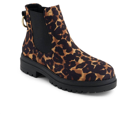 Andrea - Women's Animal Print Chelsea Boots