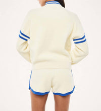 P.E. NATION Odyssey Knit Cardigan in white - women's cardigan - alternate view
