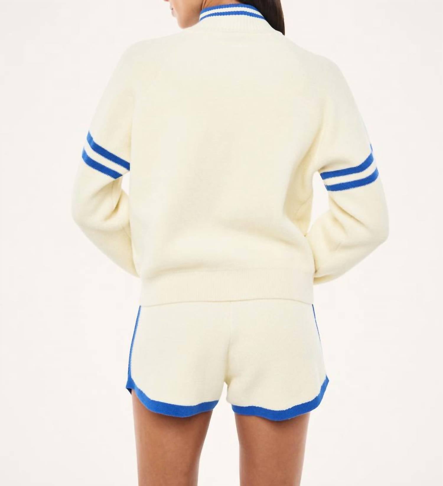 P.E. NATION Odyssey Knit Cardigan in white - women's cardigan - alternate view