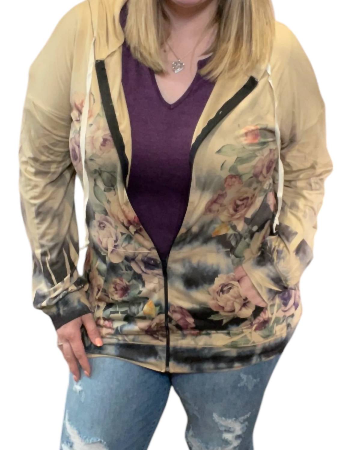 Blumin - Floral Spring Hoodie Jacket