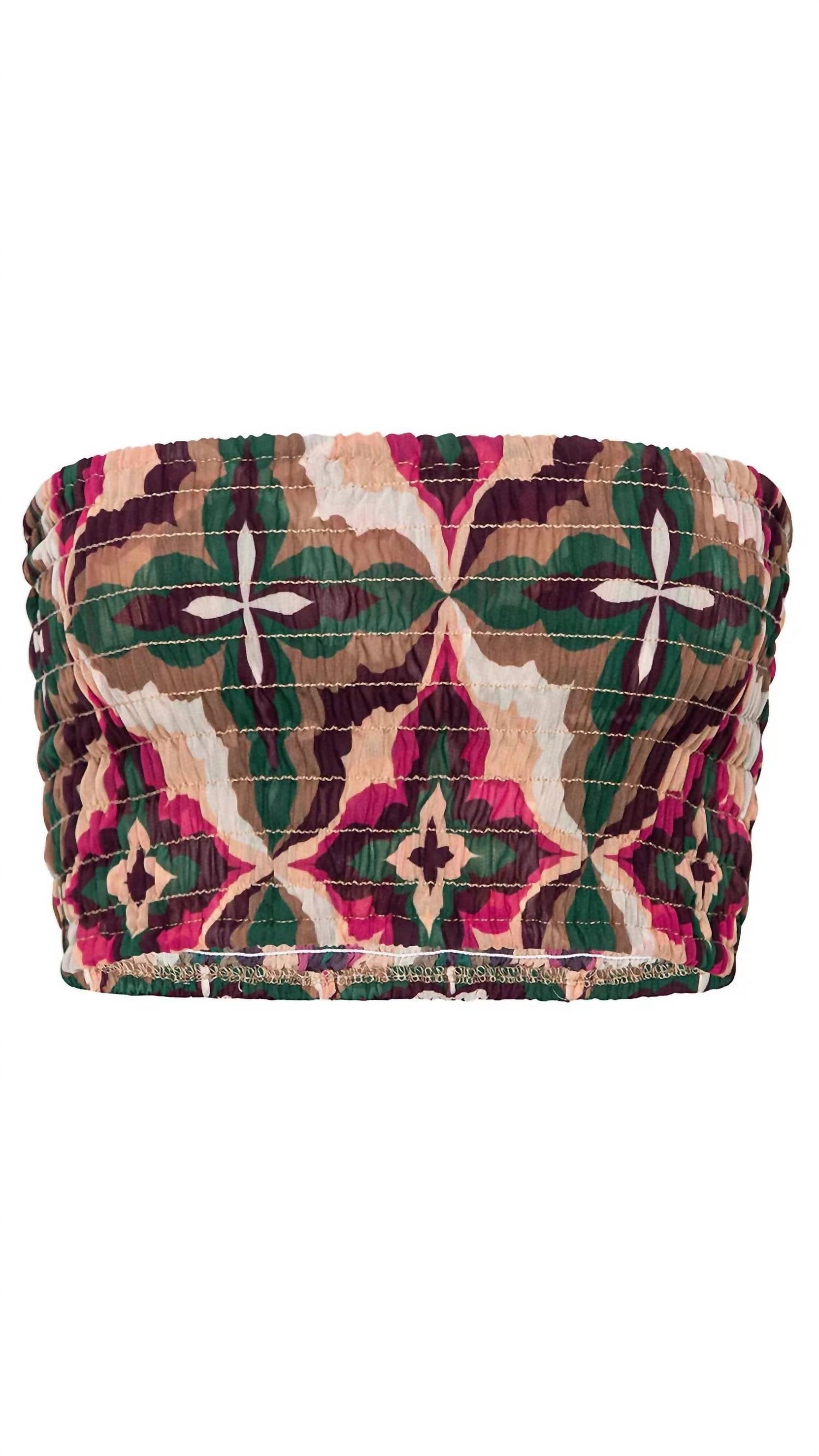 Misa Los Angeles - Roksana Smocked Crop Top