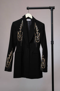 Blue B - Embroidered Tunic Blazer