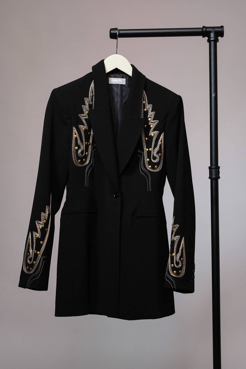 Blue B - Embroidered Tunic Blazer