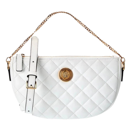 Versace - Women's La Medusa Half Moon Quilted Nappa Leather Crossbody Bag