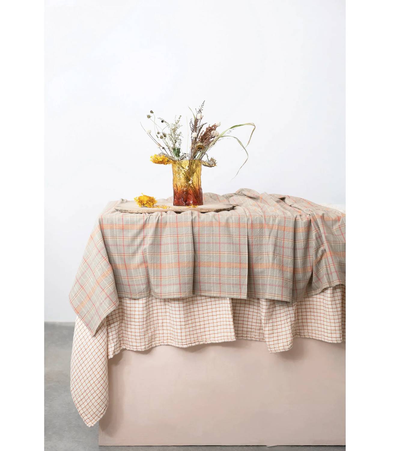 Creative Co-Op - Cotton Double Cloth Tablecloth With Grid Pattern
