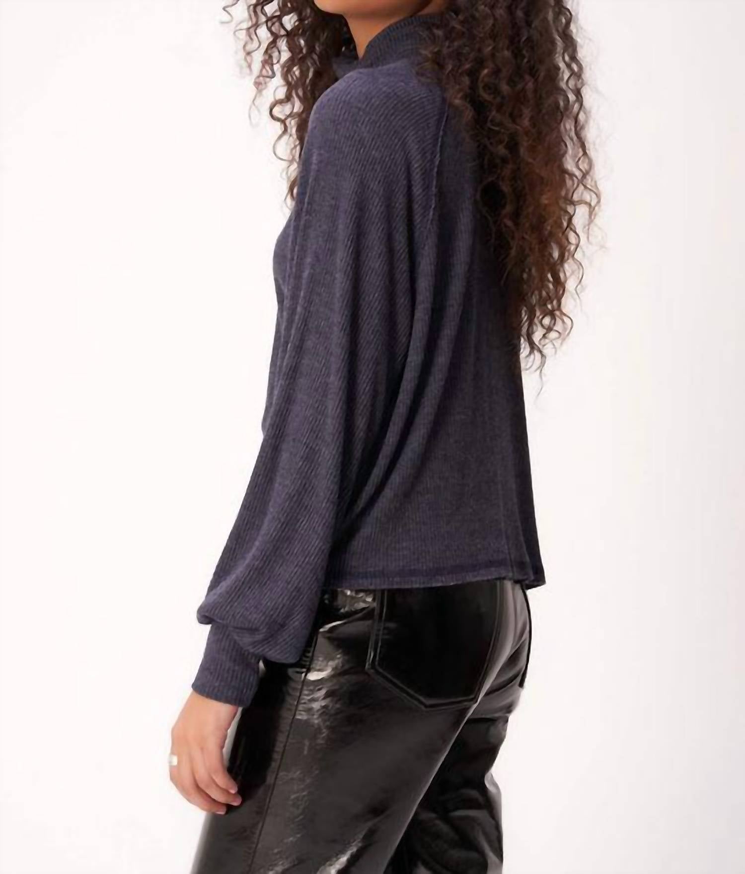 MORE LOVE MARLED RIB TURTLENECK TOP