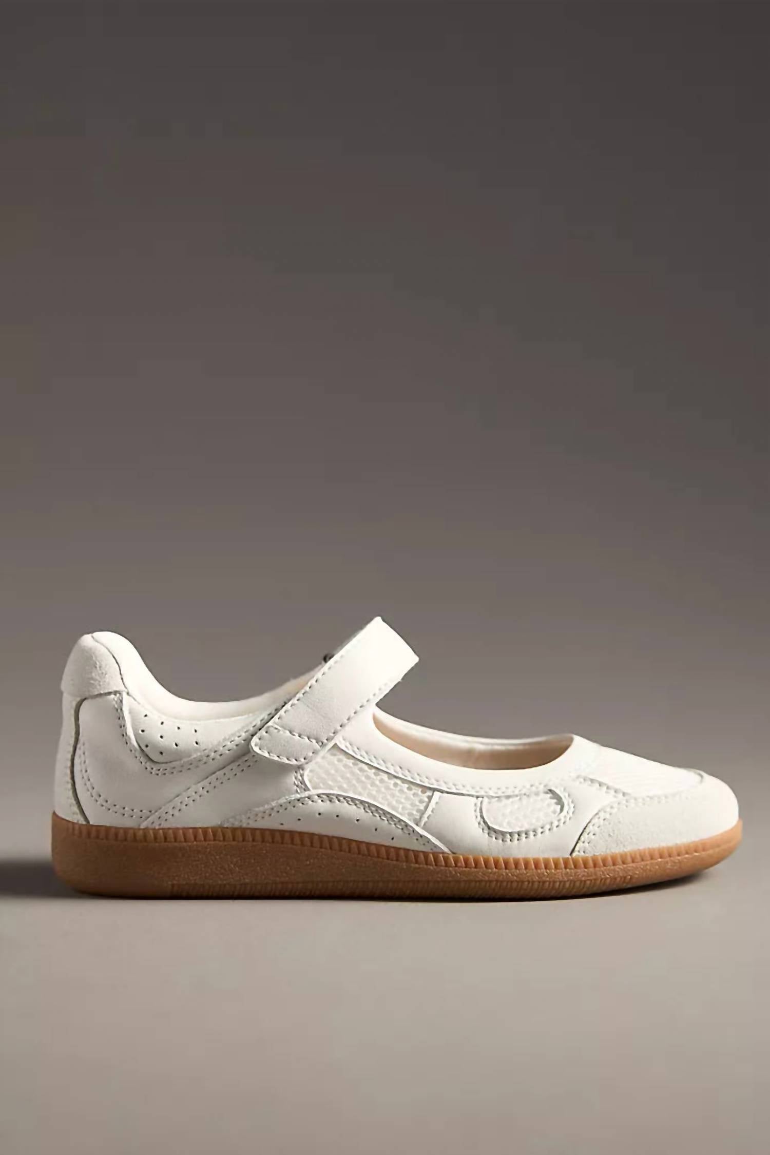 SILENT D Women's Samantha Ballet Sneaker Shoe in white - women's sneaker - detail view