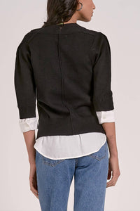 ELAN Behold Sweater Shirt in black - women's sweater - alternate view