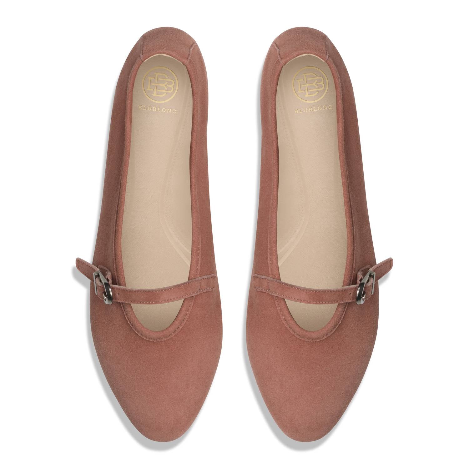 Blublonc - Women's Natalie Mary Jane Strap Detail Flats