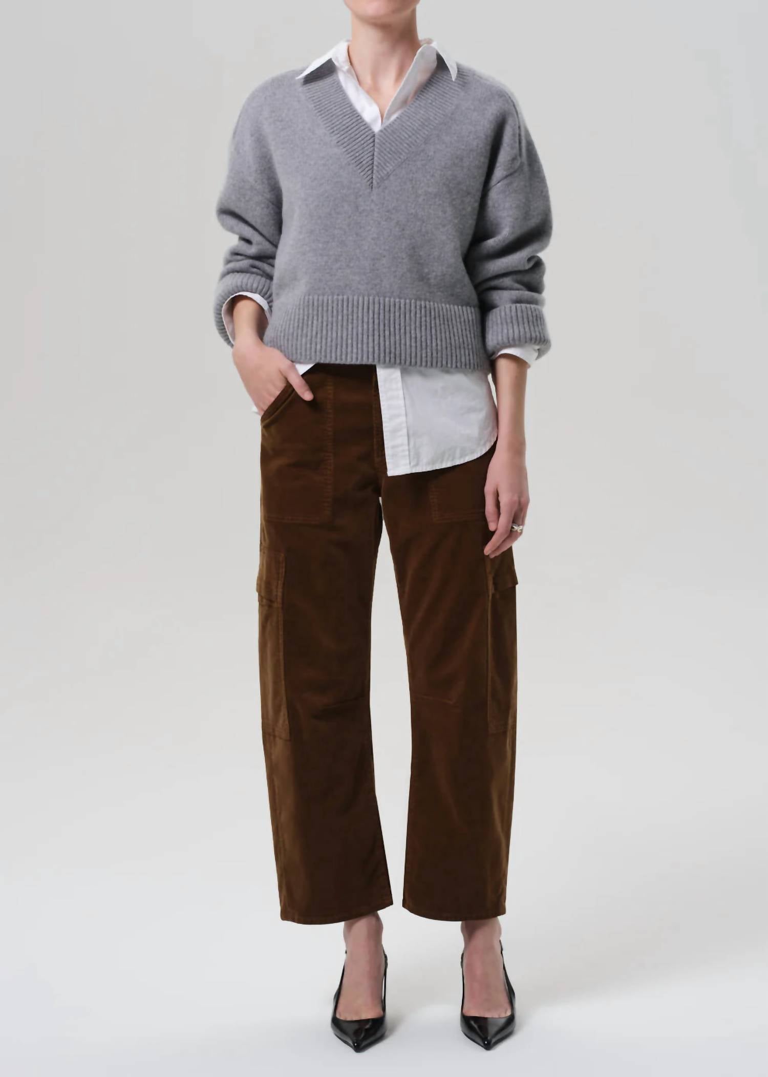 Citizens Of Humanity - Marcelle Low Slung Easy Cargo Corduroy Pants
