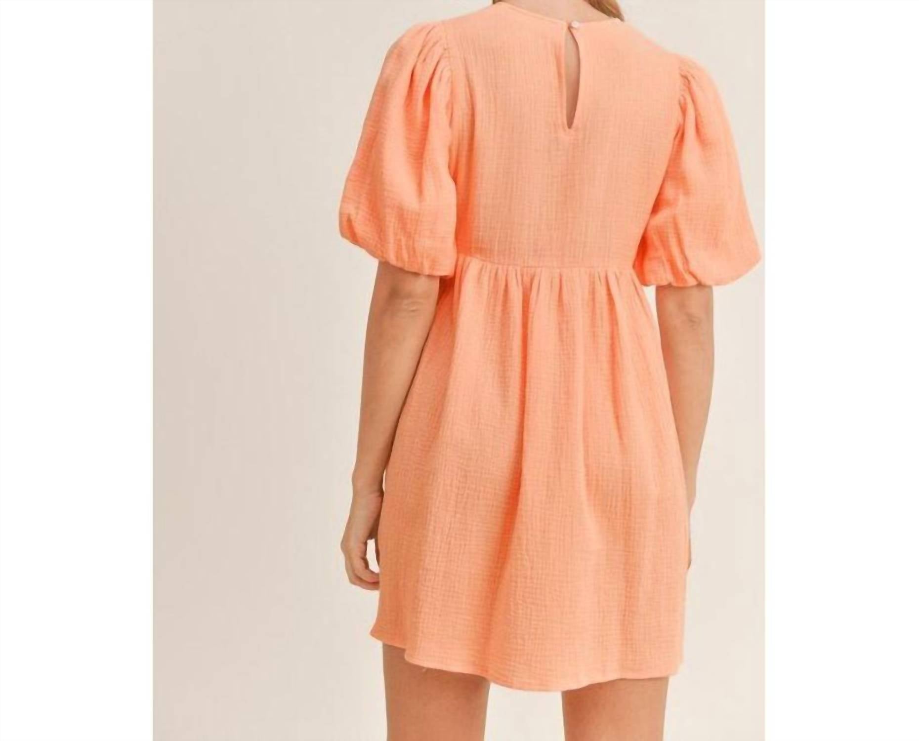 Mable - Renee Puff Sleeve Babydoll Dress