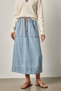Lilla P - Denim Drawcord Skirt