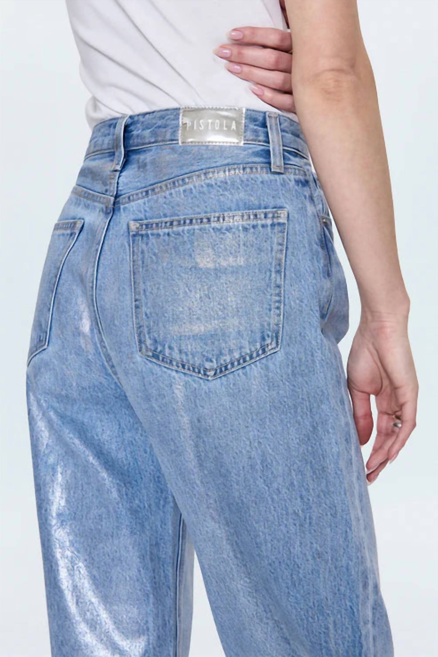 PISTOLA Wes High Rise Barrel Jean in spellbound 4 - women's jeans - alternate view