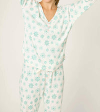 Pj Salvage - Snowflake Wishes Pointelle Henley Top