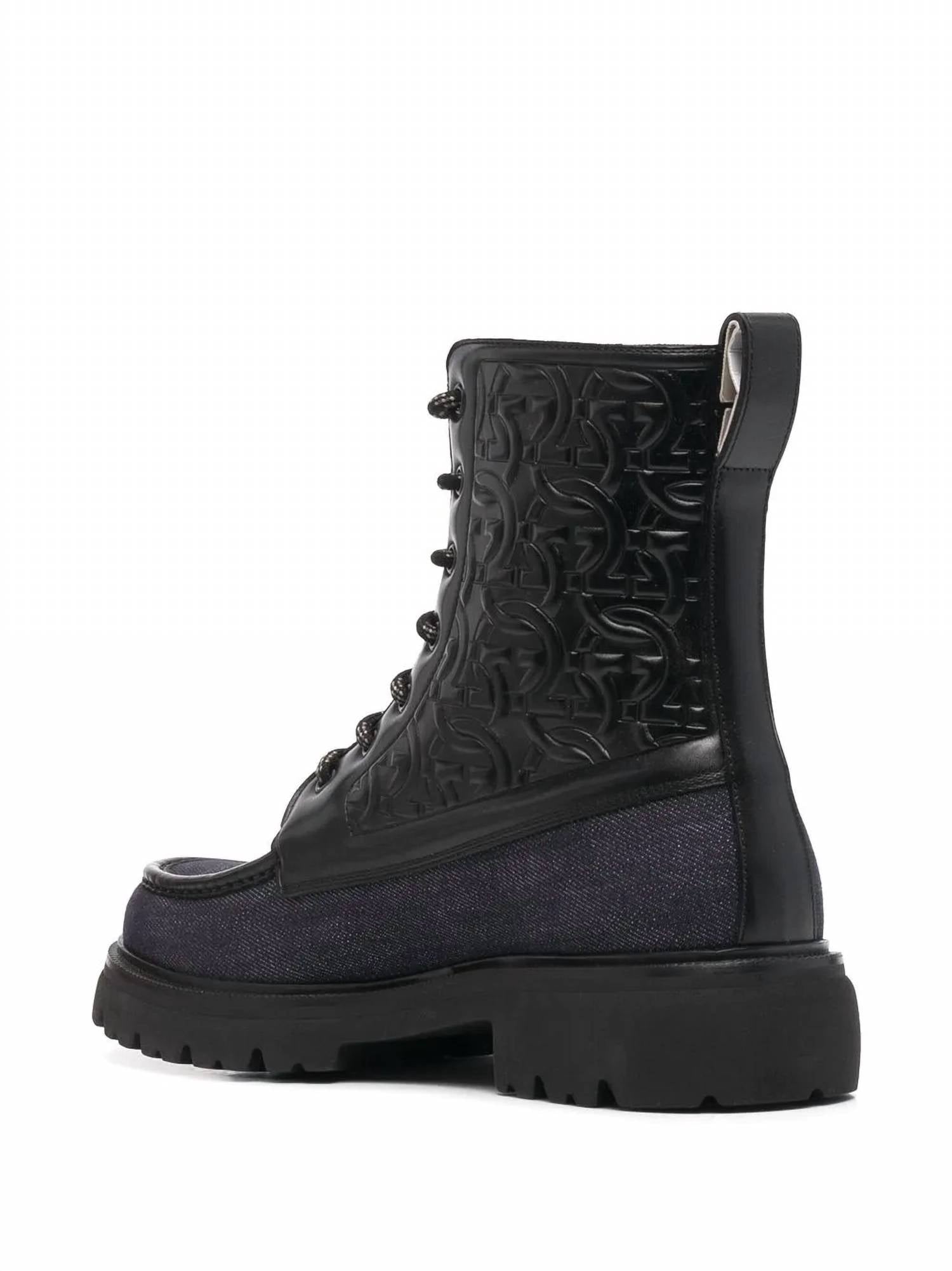Salvatore Ferragamo - Men's Gancini Combat Boots