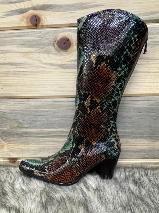 Python Knee High Boot