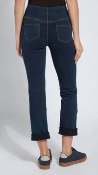 Lysse Boyfriend Leggings in indigo - women's pants - alternate view