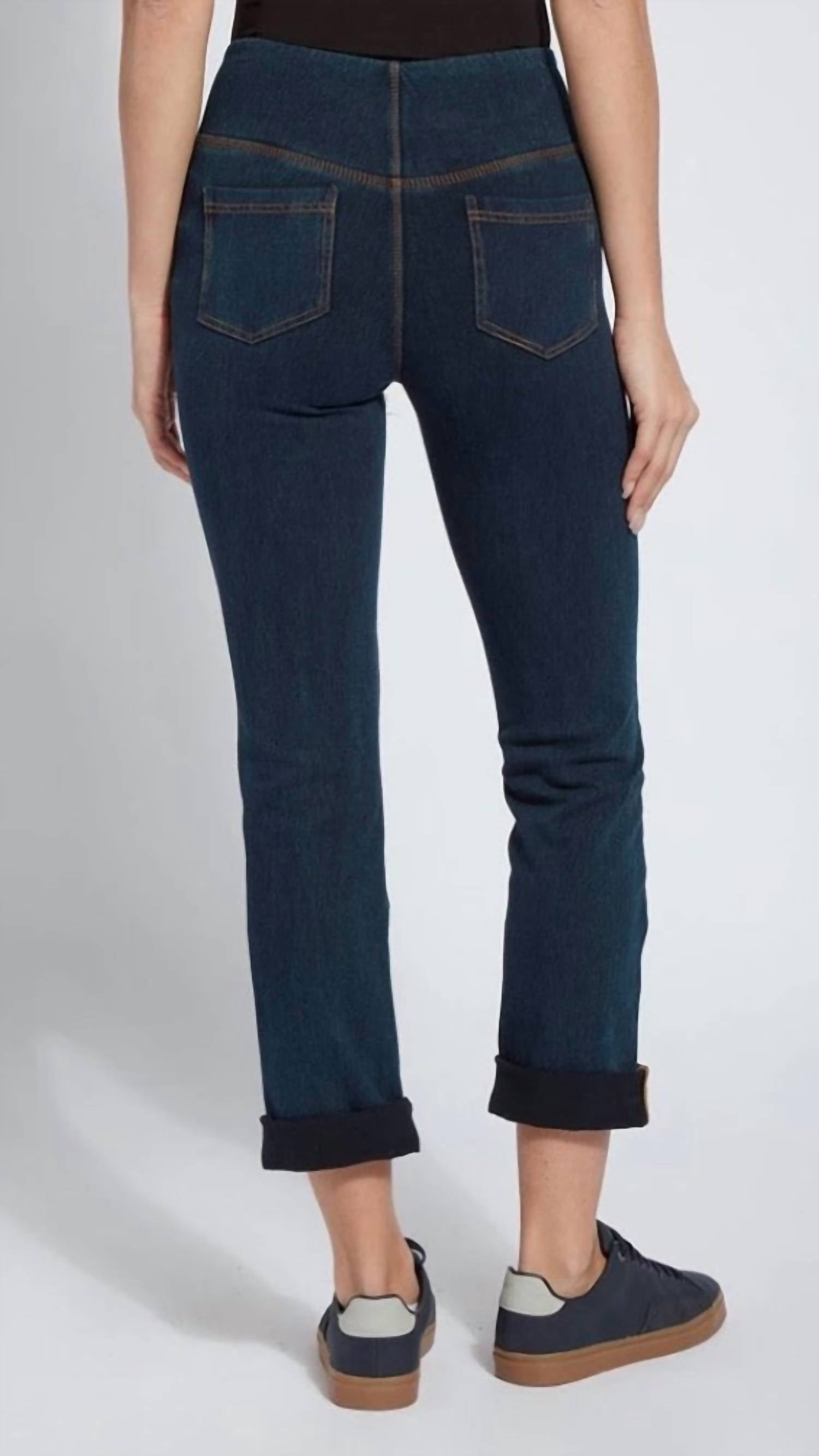 Lysse Boyfriend Leggings in indigo - women's pants - alternate view