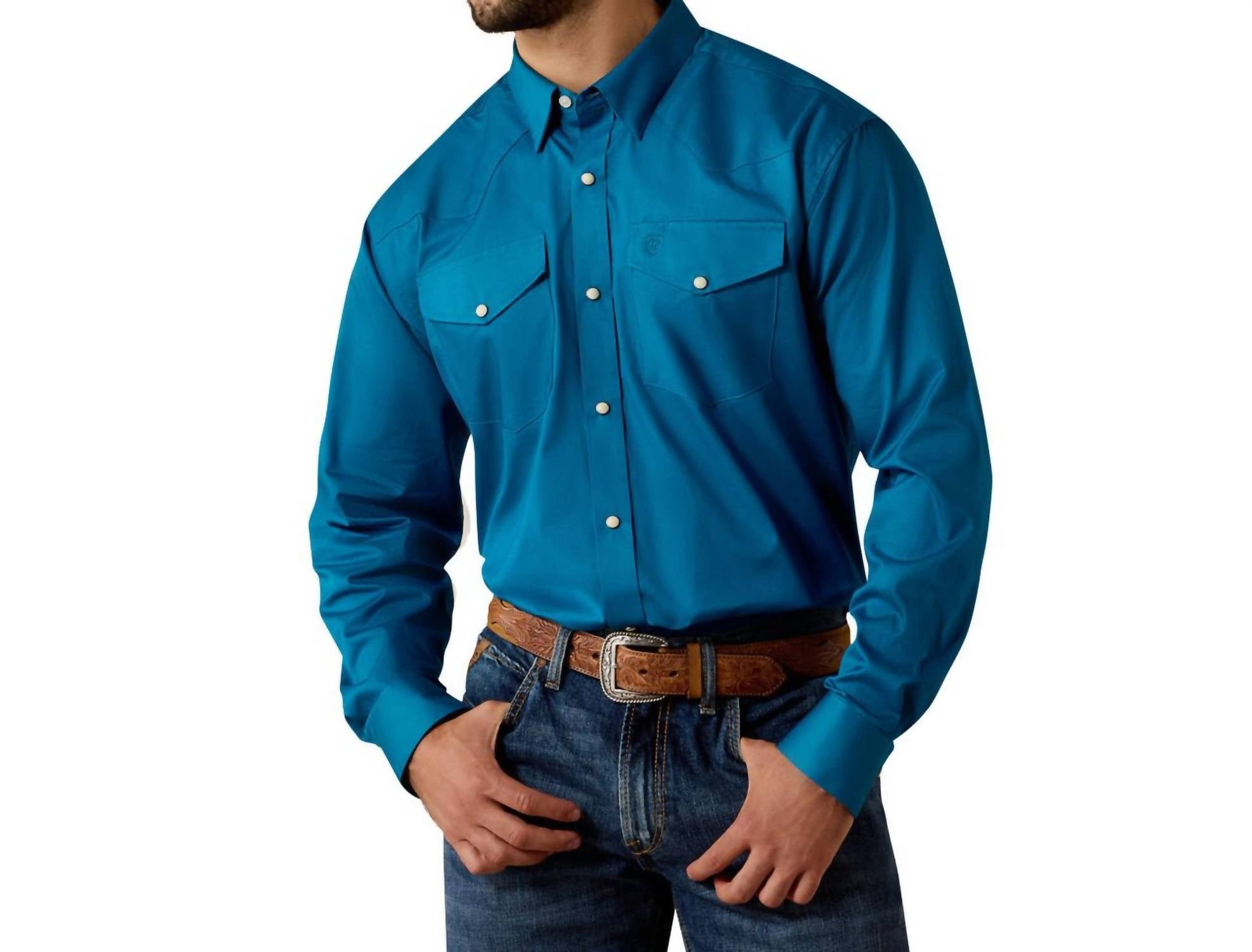 ARIAT Men's Casual Series Shirt in blue - men's shirt