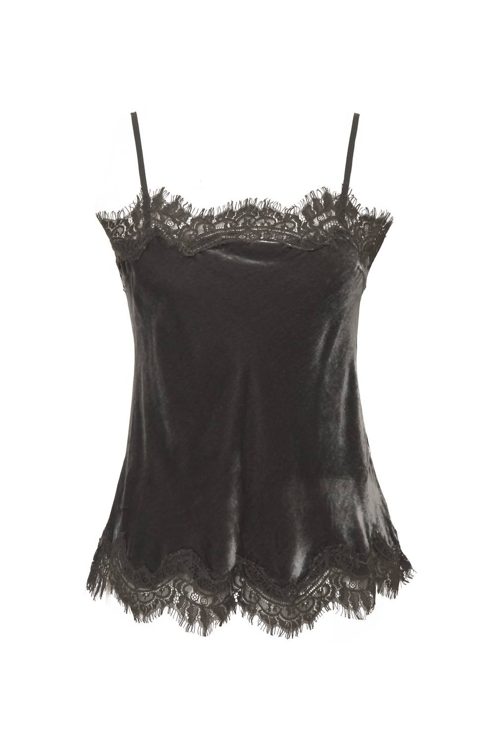 Gold Hawk - WOMEN'S VELVET STRAIGHT CAMI TOP