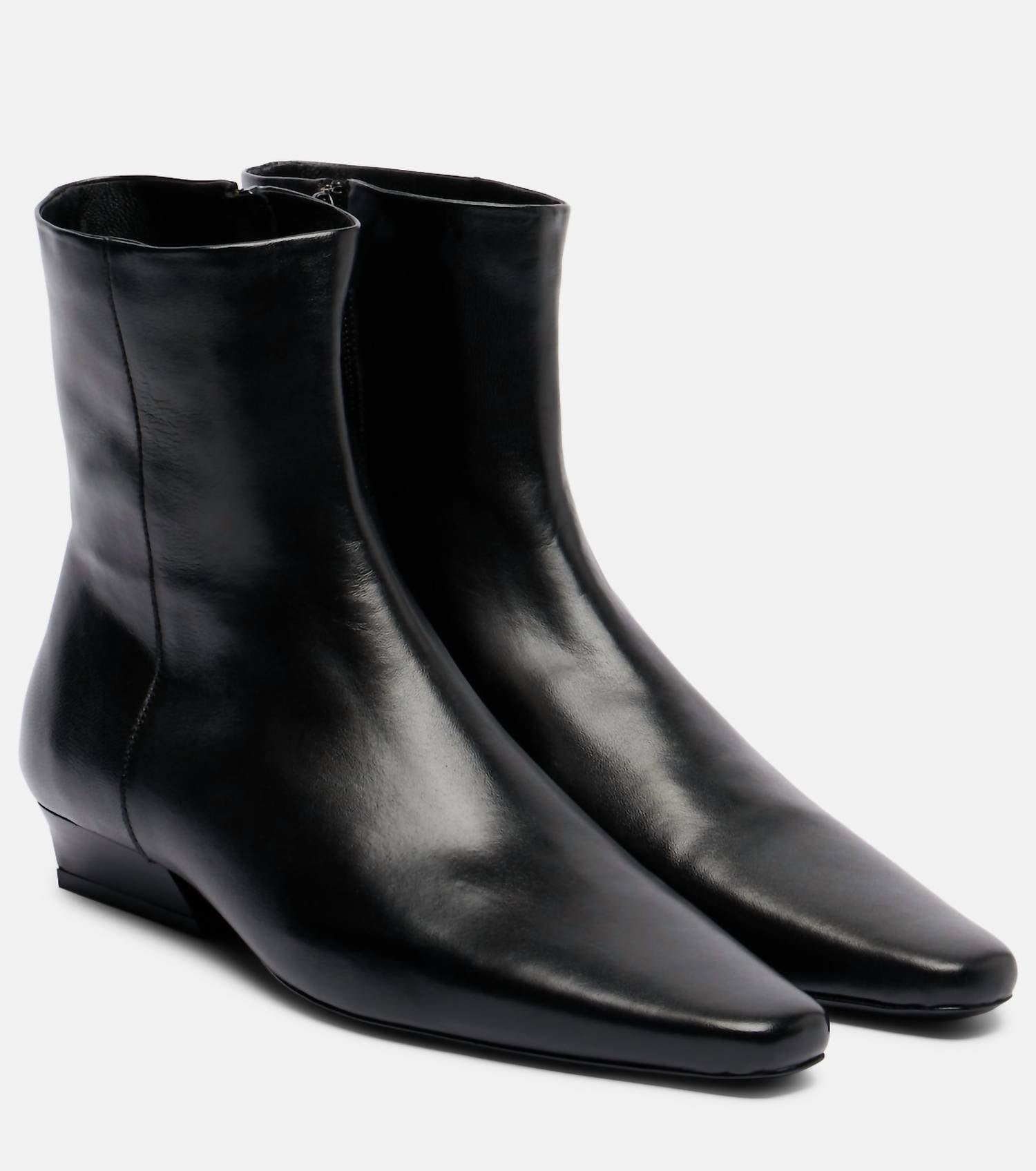 Staud - Women's Wally Leather Flat Ankle Boot