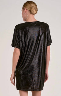 ELAN Short Sleeve Mini Dress in black - women's dress - detail view
