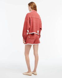Barrie Denim Fringed Cashmere Cotton Shorts in special cinder - women's shorts - view 5