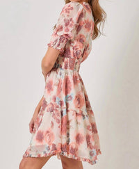 Mystree - Ruffle Detail Floral Dress