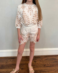 Milon - Girl's Boho Chic Embroidered Set
