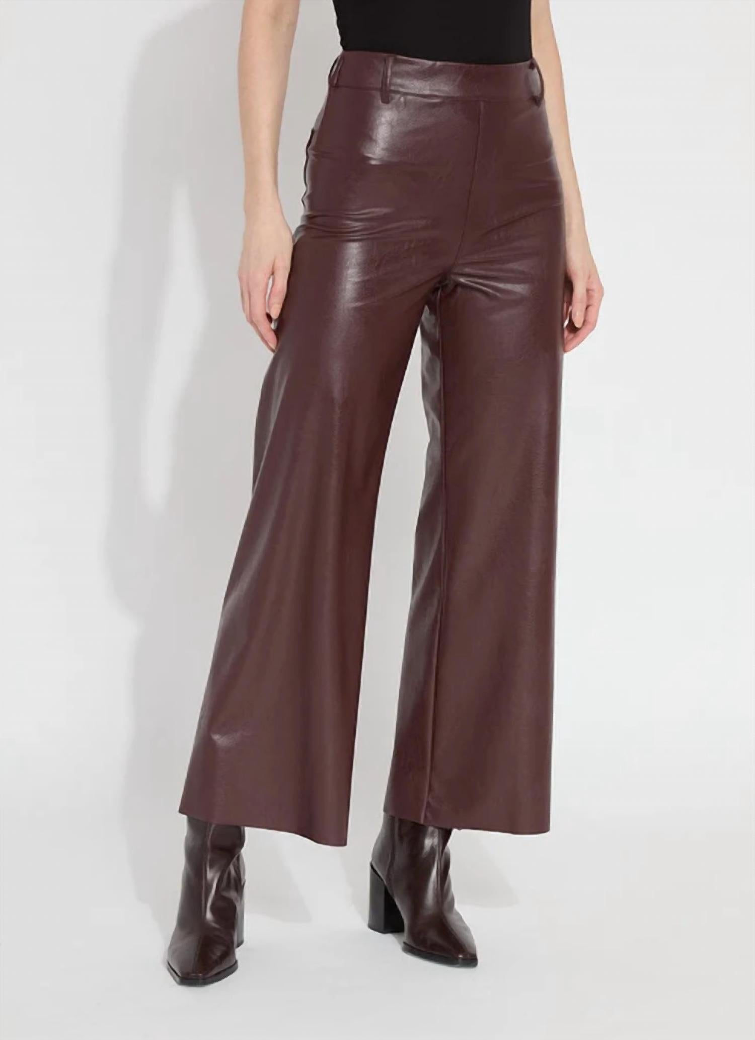 Lysse - Vegan Leather Wide Leg Pants