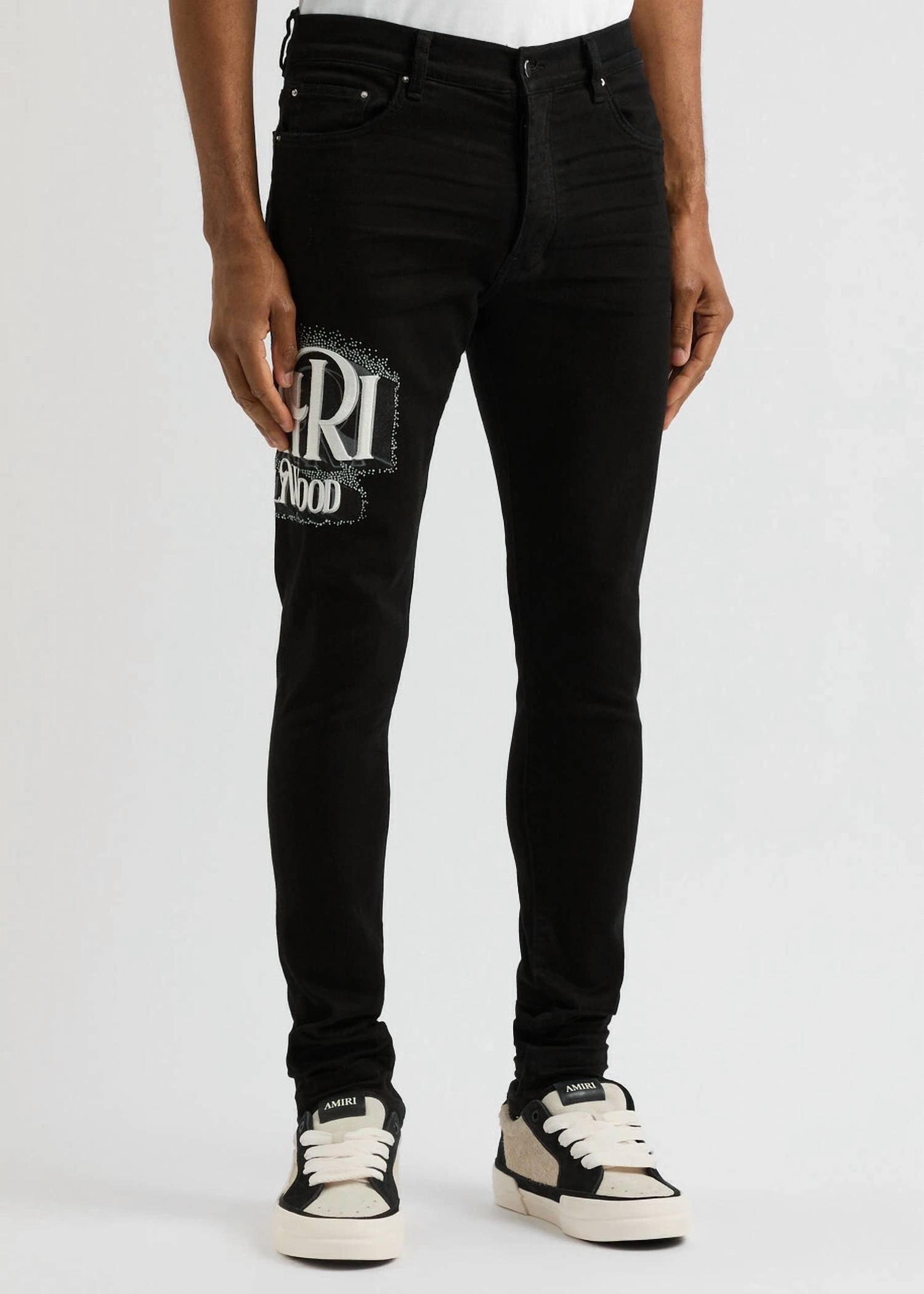 Amiri - Credits Crystal Skinny Jeans