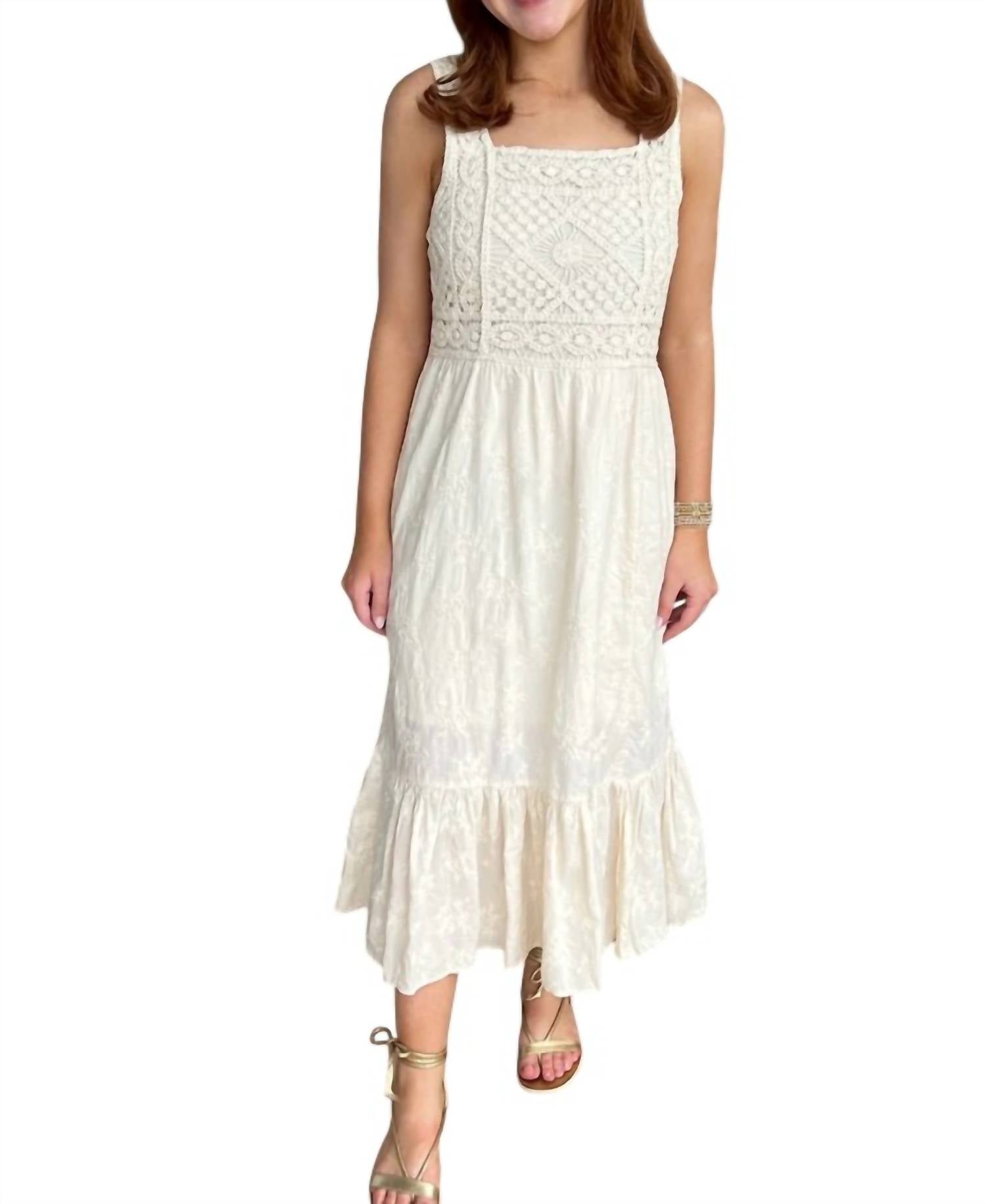 Another Love Hayden Dress in vintage cream - women's dress