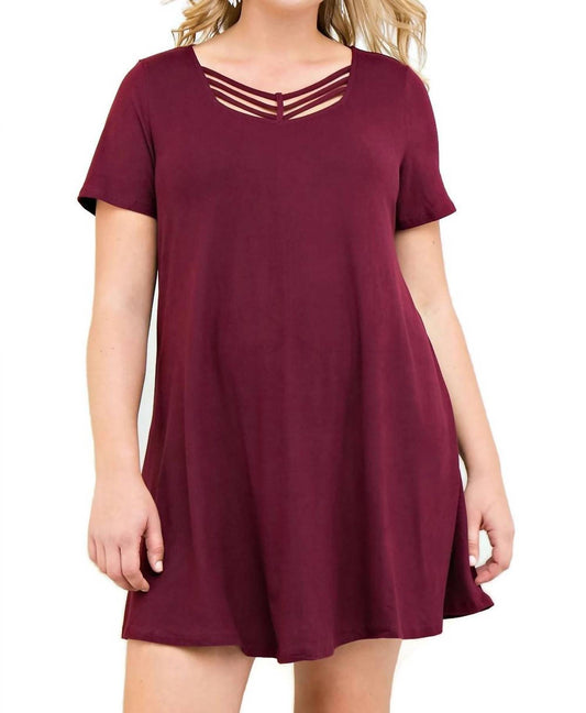 Entro - Modal Strappy Tee Shirt Dress - Plus