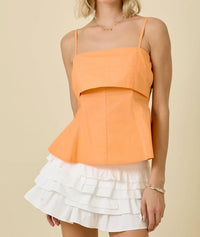 Day + Moon - Poplin Fit & Flare Tank Top