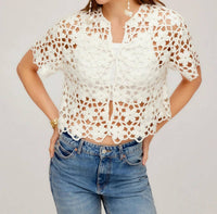 Fifteen Twenty - Kamille Crochet Shirt
