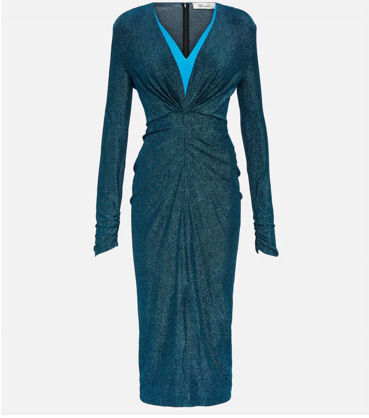 Diane Von Furstenberg - Hades Jersey Midi Dress With Sparkle