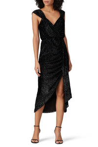 Saylor - Farrah Burnout Midi Dress
