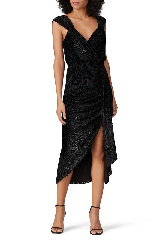 Saylor - Farrah Burnout Midi Dress