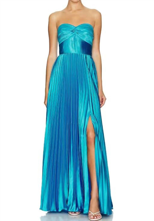 Amur - stef pleated gown