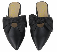 Ccocci - Women's Bow Decor Pointed-toe Mule