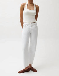 Pistola - Lexi Mid Rise Bowed Straight Jeans