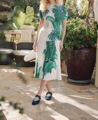 Wild Cosmos - Lillian West Palm Honeycomb Texture Top
