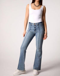 Blue Revival - Maya Mid Rise Seamed Jeans
