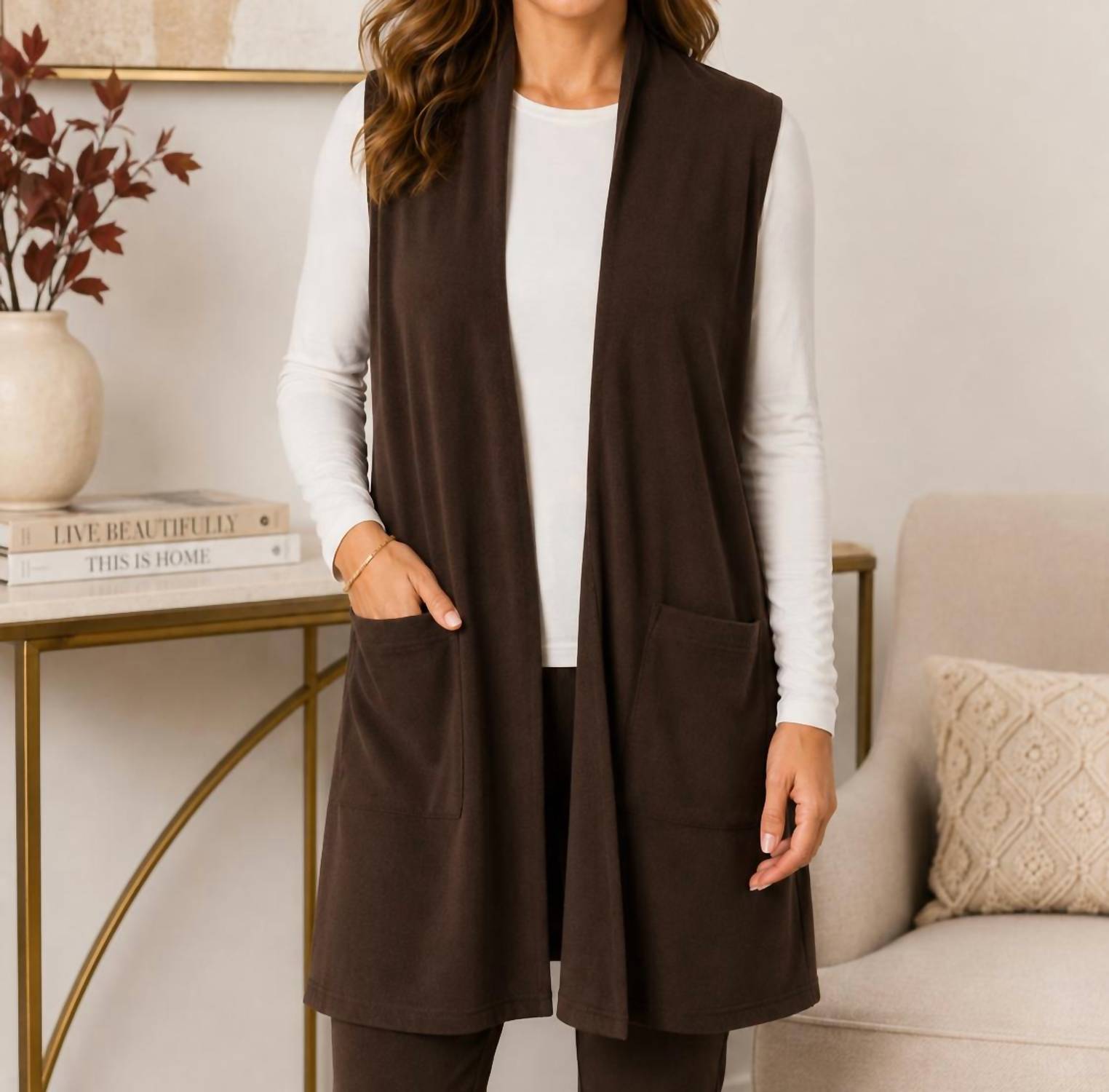 Coco + Carmen - Weekend Brushed Pocket Vest