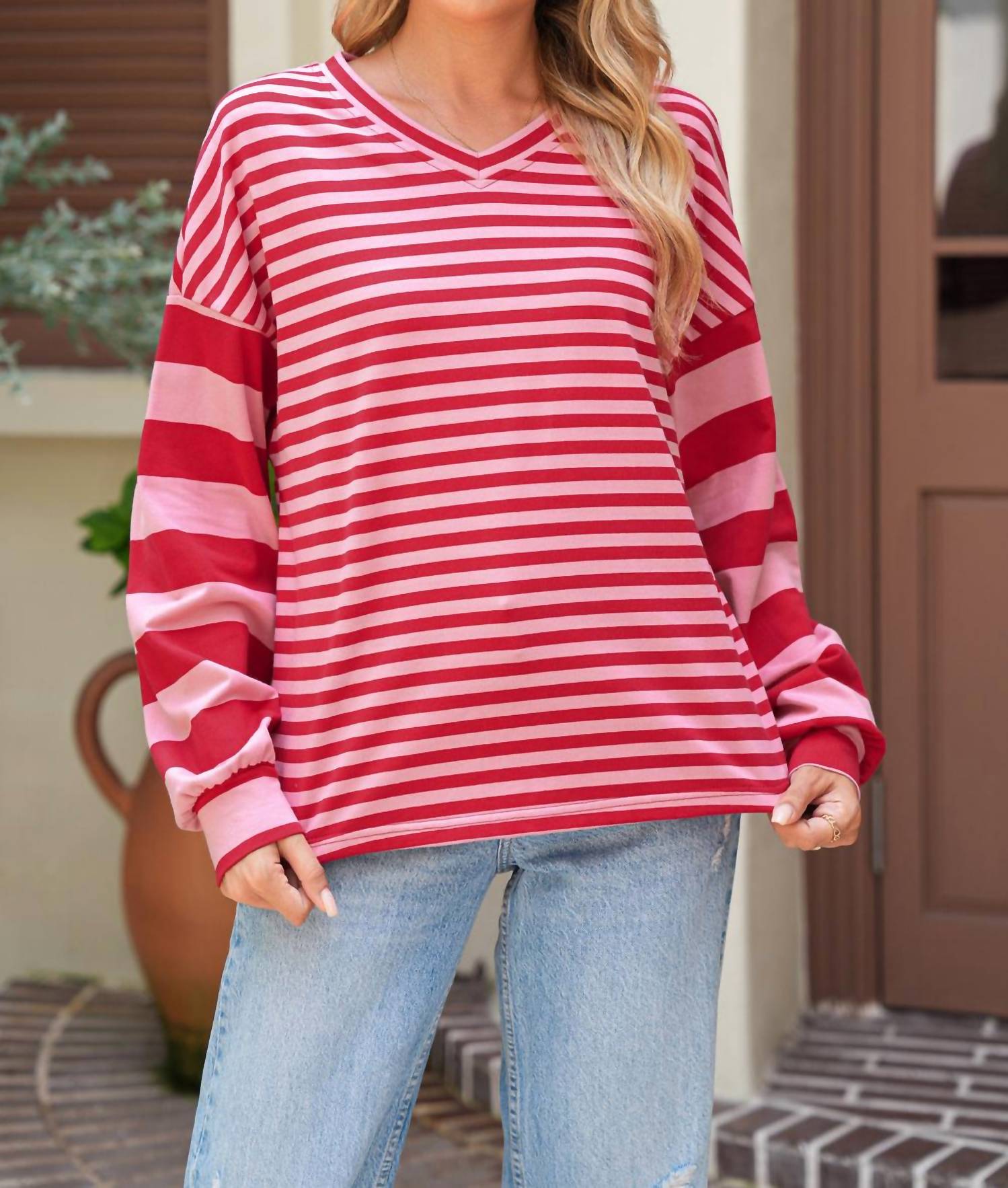 Shewin - Women's Stripe Top